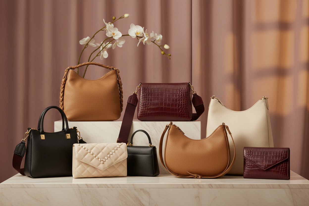 Luxury handbags display
